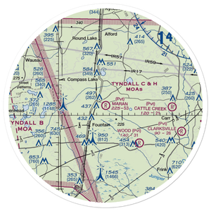 Maran Airport (68FD) VFR Sectional Sticker (30 mile)