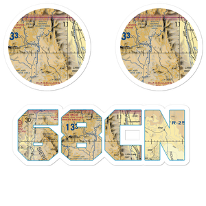 Porter Ranch Airport (68CN) VFR Sectional Sticker Pack