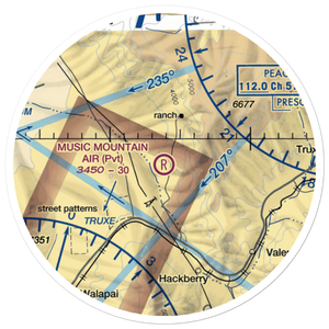 Music Mountain Air Ranch Airport (68AZ) VFR Sectional Sticker (20 mile)