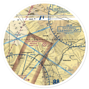 Music Mountain Air Ranch Airport (68AZ) VFR Sectional Sticker (30 mile)