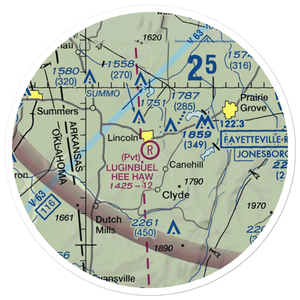 Luginbuel Hee Haw Airport (68AR) VFR Sectional Sticker (20 mile)