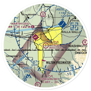 Page Airport (WA10) VFR Sectional Sticker (20 mile)