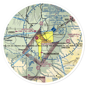 Page Airport (WA10) VFR Sectional Sticker (30 mile)