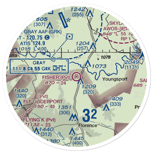 Fisher Ranch Airport (67TE) VFR Sectional Sticker (20 mile)