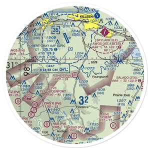 Fisher Ranch Airport (67TE) VFR Sectional Sticker (30 mile)