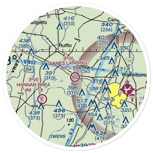 Lanes Landing (67SC) VFR Sectional Sticker (20 mile)