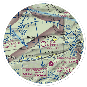 Masser Field (67PN) VFR Sectional Sticker (20 mile)