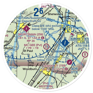 Mc Gee Airport (67OR) VFR Sectional Sticker (20 mile)