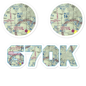 Flying J Ranch Airport (67OK) VFR Sectional Sticker Pack