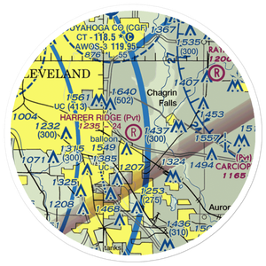 Harper Ridge Airport (67OH) VFR Sectional Sticker (20 mile)