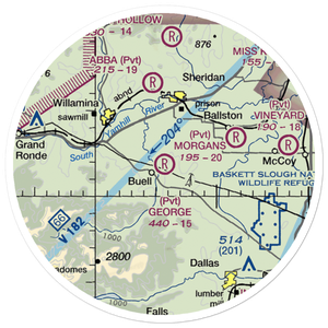 George Airport (67OG) VFR Sectional Sticker (20 mile)