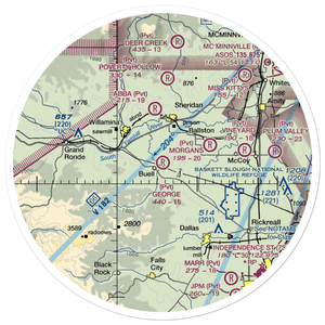 George Airport (67OG) VFR Sectional Sticker (30 mile)