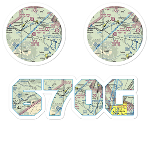 George Airport (67OG) VFR Sectional Sticker Pack