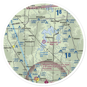 Ski Harbor Airport (67MO) VFR Sectional Sticker (30 mile)