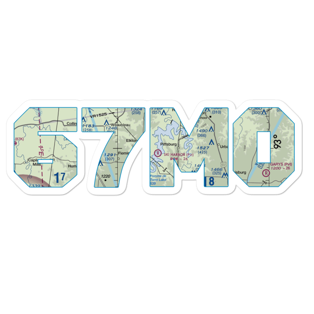 Ski Harbor Airport (67MO) VFR Sectional Sticker 