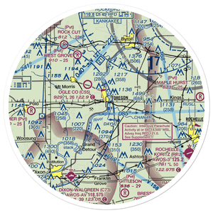 County Poor Farm Airport (67LL) VFR Sectional Sticker (30 mile)