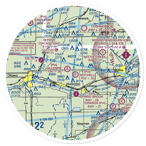Mitchell RLA Restricted Landing Area (67IL) VFR Sectional Sticker (30 mile)