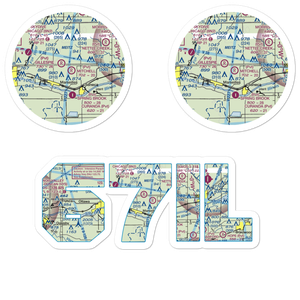 Mitchell RLA Restricted Landing Area (67IL) VFR Sectional Sticker Pack