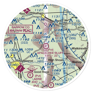 Apalachee Bluff Airpark (67GA) VFR Sectional Sticker (20 mile)