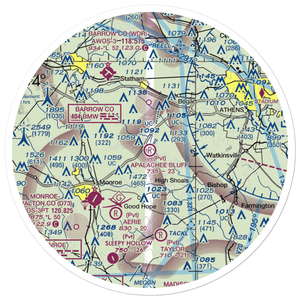 Apalachee Bluff Airpark (67GA) VFR Sectional Sticker (30 mile)