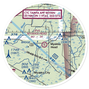 Myakka Head Airport (67FL) VFR Sectional Sticker (20 mile)