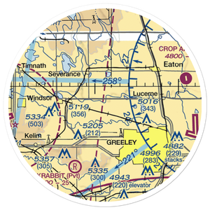 Highline Farm Airstrip (67CO) VFR Sectional Sticker (20 mile)