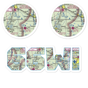 J-3 Cub Field (66WI) VFR Sectional Sticker Pack