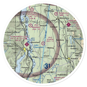Symon Airport (66VT) VFR Sectional Sticker (30 mile)