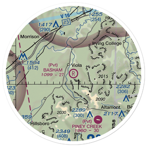 Basham Field (66TN) VFR Sectional Sticker (20 mile)