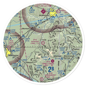 Basham Field (66TN) VFR Sectional Sticker (30 mile)