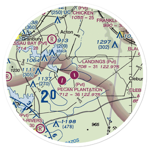The Landings Airport (66TE) VFR Sectional Sticker (20 mile)