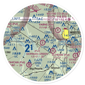 Gorman-Freeman Airport (66OI) VFR Sectional Sticker (20 mile)