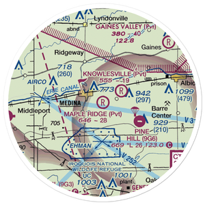 Maple Ridge Airport (66NY) VFR Sectional Sticker (20 mile)