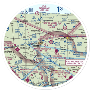 Maple Ridge Airport (66NY) VFR Sectional Sticker (30 mile)