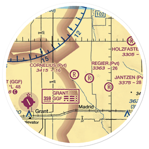 Cornelius Farm Airport (66NE) VFR Sectional Sticker (20 mile)