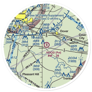 Hood Field (66NC) VFR Sectional Sticker (20 mile)