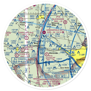 Ahlers Acres Airport (66MO) VFR Sectional Sticker (30 mile)