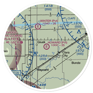 Howard's Airport (66MN) VFR Sectional Sticker (20 mile)