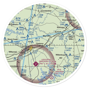 Mc Grew Airport (66KY) VFR Sectional Sticker (30 mile)