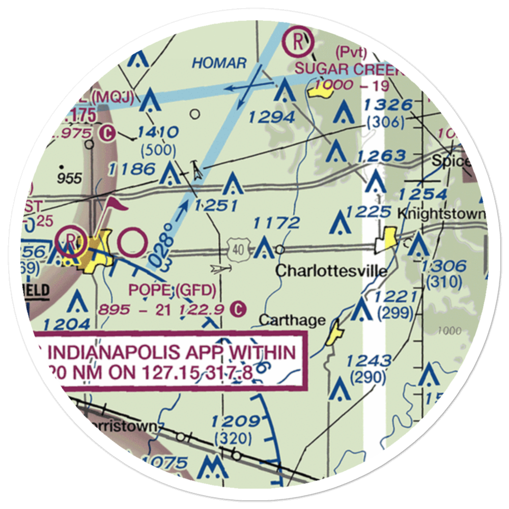 Oakes Field (66IN) VFR Sectional Sticker (20 mile) 
