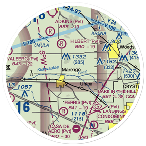 Aerogrange Airport (66IL) VFR Sectional Sticker (20 mile)