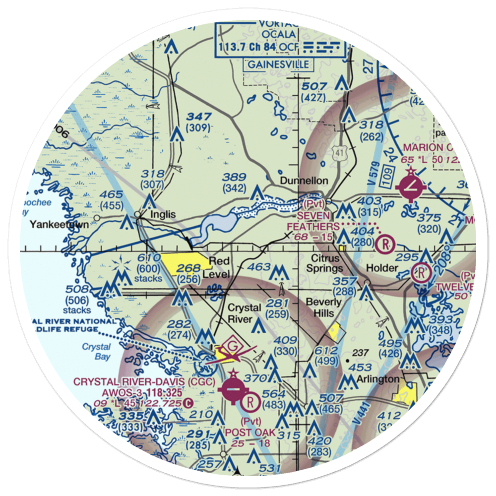 J.R.'s STOLport (66FD) VFR Sectional Sticker (30 mile) 
