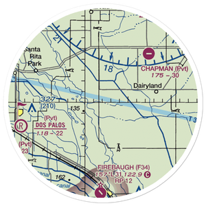 Triangle T Ranch Airport (66CL) VFR Sectional Sticker (20 mile)