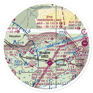 June Lake Seaplane Base (66AK) VFR Sectional Sticker (20 mile)