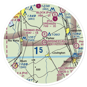 Birdnest Airport (65XS) VFR Sectional Sticker (20 mile)