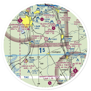 Birdnest Airport (65XS) VFR Sectional Sticker (30 mile)