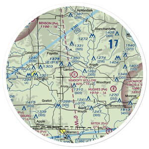 Whoopy Hollow Aerodrome (65WN) VFR Sectional Sticker (30 mile)