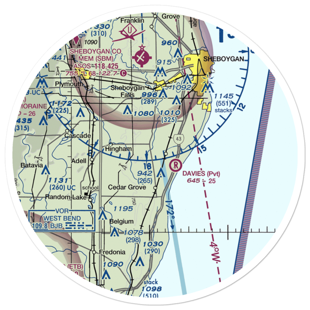 Dulmes Field (65WI) VFR Sectional Sticker (30 mile) 