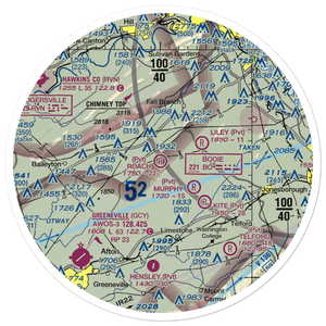 Roach Farm Airport (65TN) VFR Sectional Sticker (30 mile)