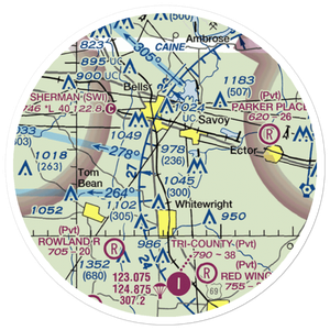 Windwood Farm Airport (65TE) VFR Sectional Sticker (20 mile)